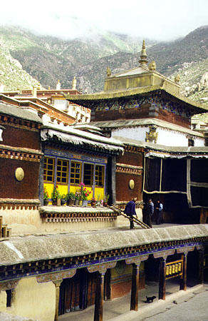 Buildings of Drepung Monastery near Lhasa, Tibet. China.