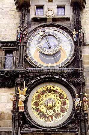 Astronomical clock in Old Town Square, Prague. Czech Republic.