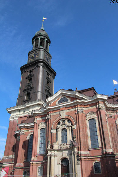 St Michael's Church (1762) & reconstructed 1912 after fire & again post WWII. Hamburg, Germany. Architect: Ernst Georg Sonnin & Johann Leonhard Prey (1762).