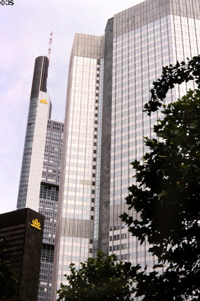 Cluster of skyscrapers. Frankfurt am Main, Germany.