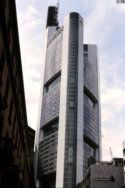 Commerzbank Tower (1997), 56 story skyscraper. Frankfurt am Main, Germany. Architect: Norman Foster.