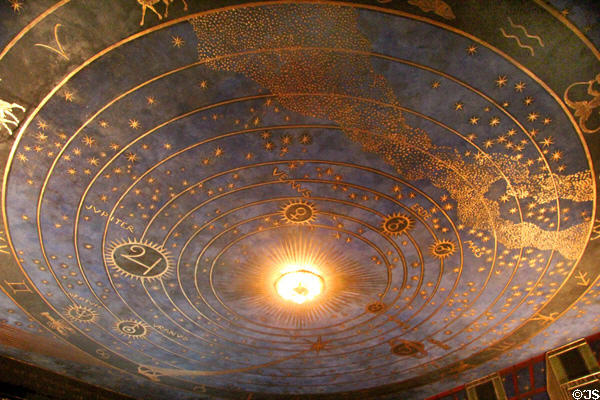 Astrological ceiling by Franz von Stuck at Villa Stuck Museum. Munich, Germany.
