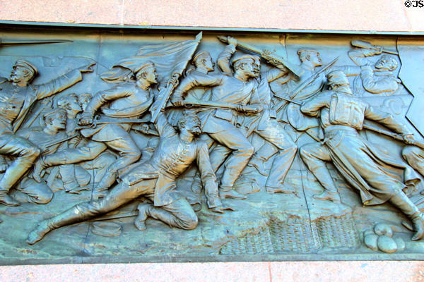 Second Schleswig War & Battle of Düppel (1864) by Alexander Calandrelli detail of west bronze panel on Victory Column. Berlin, Germany.