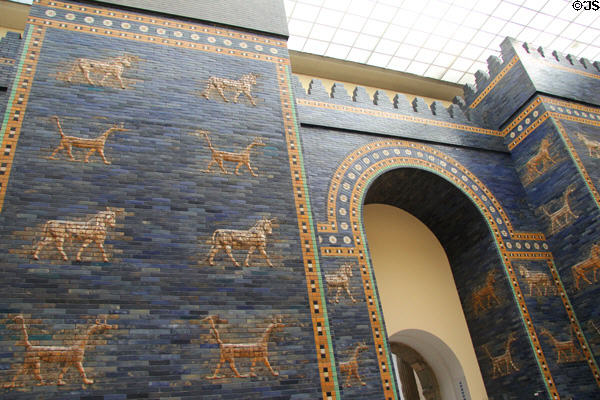 Ishtar Gate (604-562 BCE) from Babylon at Pergamon Museum. Berlin, Germany.