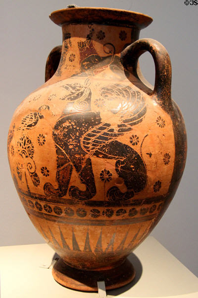 Greek Black-figure amphora (625-600 BCE) by Nessos Painter at Altes Museum. Berlin, Germany.