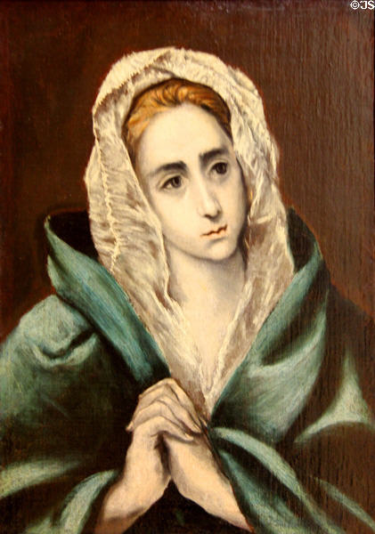 Mater Dolorosa painting (c1587-90) by El Greco at Bode Museum. Berlin, Germany.