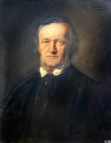 Portrait of Richard Wagner (before 1895) by Franz von Lenbach at Alte Nationalgalerie. Berlin, Germany.