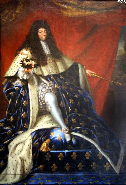 King Louis XIV of France portrait (c1685) by Henri Testelin at German Historical Museum. Berlin, Germany.