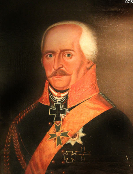 Prussian Marshal Gebhard Leberecht von Blücher portrait (after 1814) at German Historical Museum. Berlin, Germany.
