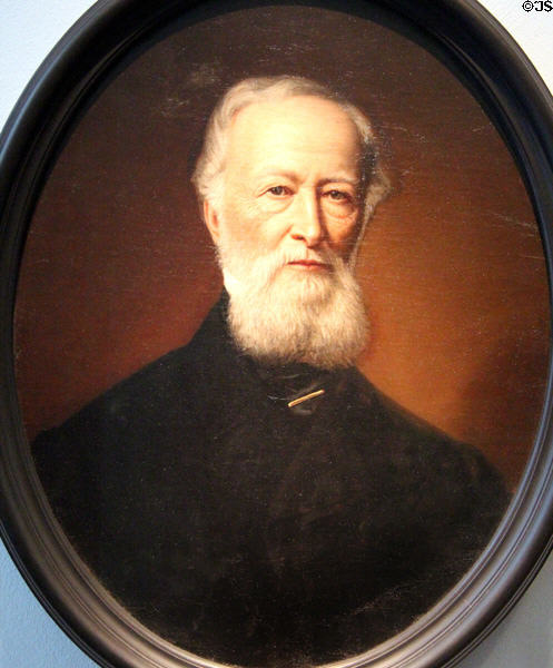 Industrialist Alfred Krupp portrait (before 1887) by Julius Grün at German Historical Museum. Berlin, Germany.