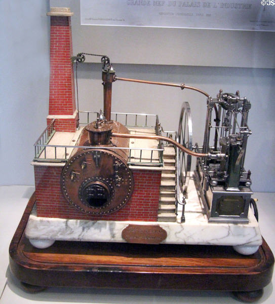 Steam engine model shown at London World's Fair (1851) by Henry Perry at German Historical Museum. Berlin, Germany.