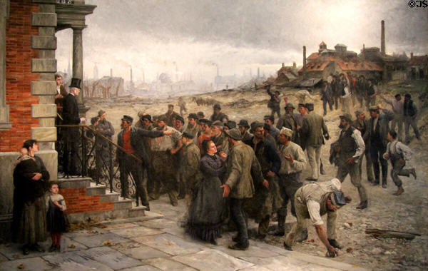 The Strike painting (1886) by Robert Koehler which became an icon to German worker at German Historical Museum. Berlin, Germany.