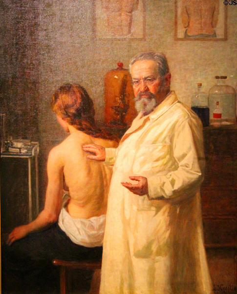Portrait of Dr. Salomon Ehrmann (1913) by Lasar Krestin at Jewish Museum Berlin. Berlin, Germany.