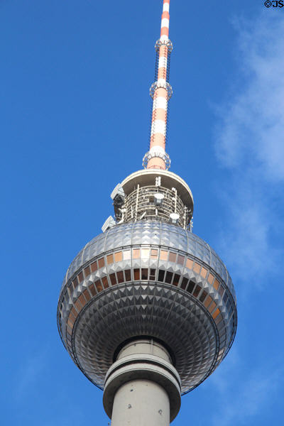 Observation windows & electronic aspects of Berlin Television Tower. Berlin, Germany.