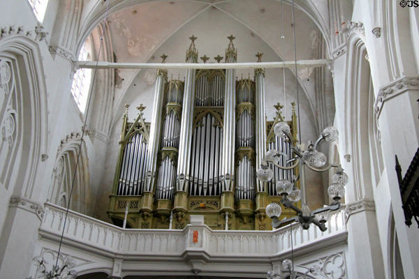 Organ in St Nicholas Church. Greifswald, Germany.