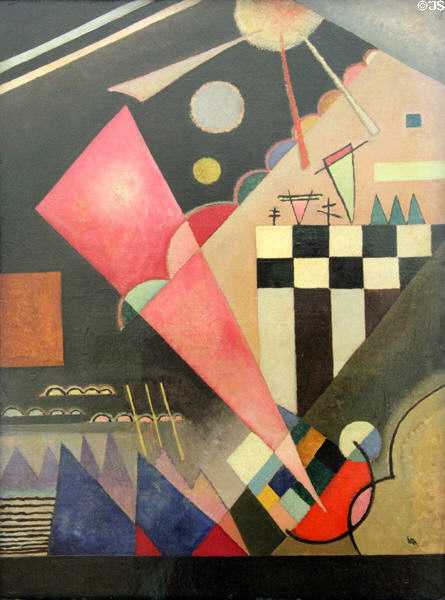 Sharp-Quiet Pink painting (1924) by Wassily Kandinsky at Ludwig Museum. Köln, Germany.