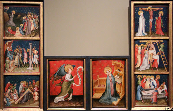 Small Passion: Parts of a Triptych Paintings (c1415-20) by Master of the Small Passion at Wallraf-Richartz Museum. Köln, Germany.