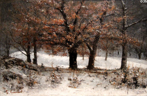 View of Parc des Crêtes above Clarens painting (1874) by Gustave Courbet at Wallraf-Richartz Museum. Köln, Germany.