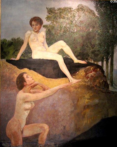 Bathers painting (1912) by Max Klinger at Wallraf-Richartz Museum. Köln, Germany.