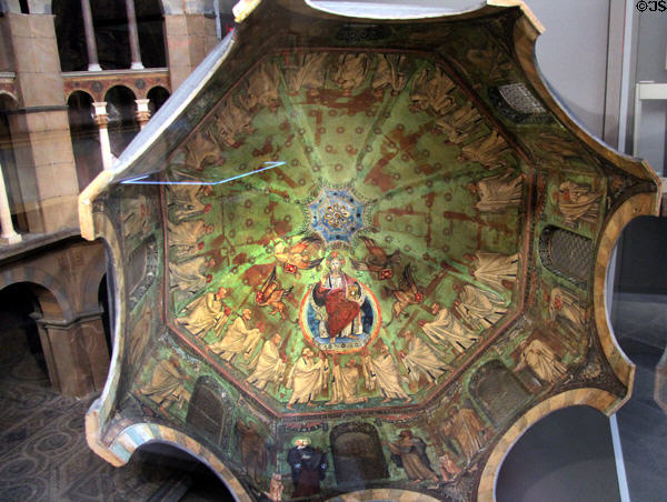 Design Model for new mosaic decor of Aachen Cathedral (1900) by Hermann Schaper at New Aachen City Museum. Aachen, Germany.
