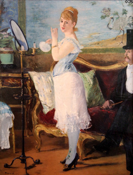 Nana painting (1877) by Edouard Manet at Hamburg Fine Arts Museum. Hamburg, Germany.