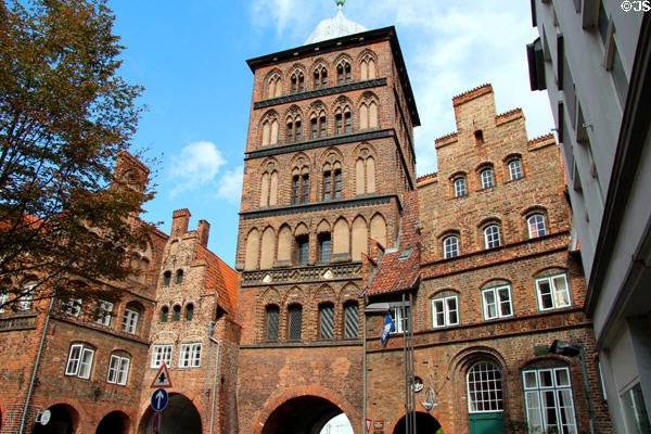 Taller Burgtor (1444) & Custom Collector's House (1571) to right. Lübeck, Germany.