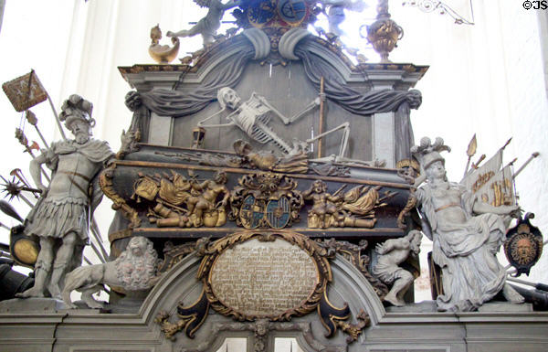 Funerary monument at St Mary's Church. Rostock, Germany.