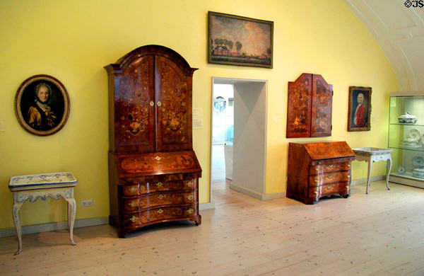 Late Baroque furnishings at Schleswig Holstein State Museum. Schleswig, Germany.