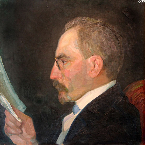 Portrait of Dr. Karl Haeberlin (1908) by Wenzel Hablik, Föhr at Schleswig Holstein State Museum. Schleswig, Germany.
