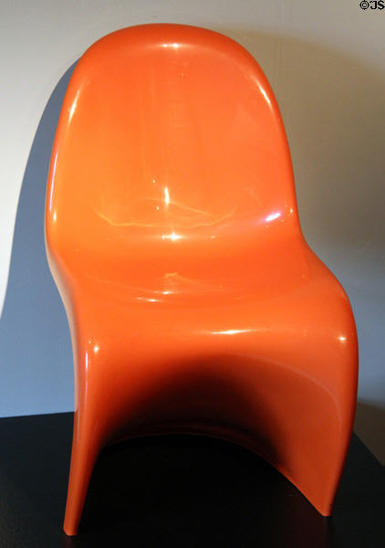Plastic Panton'-chair (1971) by Verner Panton at Schleswig Holstein State Museum. Schleswig, Germany.