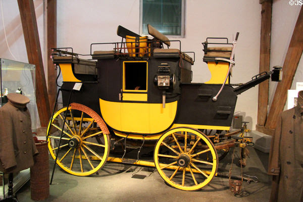 Mail coach (1880) from Vienna at Schleswig Holstein State Museum. Schleswig, Germany.