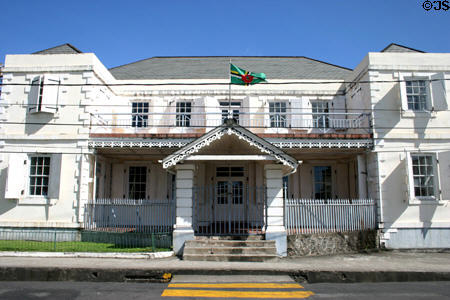 Dominica Parliament building (reconstructed 1994). Roseau, Dominica.