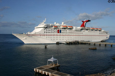 Jubilee cruise ship at dock. Dominica.