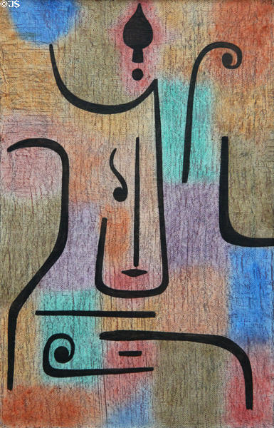 Archangel painting (1938) by Paul Klee at Lenbachhaus. Munich, Germany.