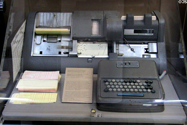 IBM 26 punch card machine (c1960) made in Germany at Deutsches Museum. Munich, Germany.