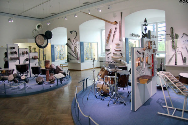 Musical instrument collection from around the world at Deutsches Museum. Munich, Germany.