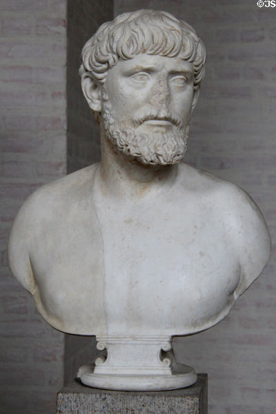 Architect Apollodorus of Damascus (c130 CE) portrait bust at Glyptothek. Munich, Germany.