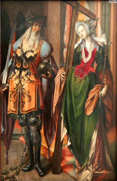 King Constantine & St Helena painting by Cornelis Engebrechtsz at Alte Pinakothek. Munich, Germany.