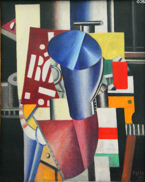 The Typography painting (1919) by Fernand Léger at Pinakothek der Moderne. Munich, Germany.