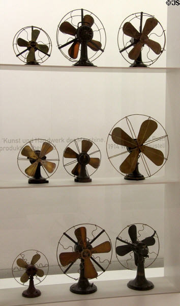 Electric fans (1908-9) by Peter Behrens for AEG of Berlin at Pinakothek der Moderne. Munich, Germany.