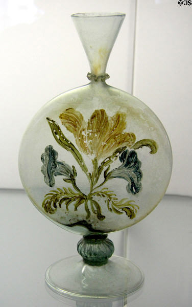 Glass vase (late 16thC) from Venice or Venice imitator at Coburg Castle. Coburg, Germany.