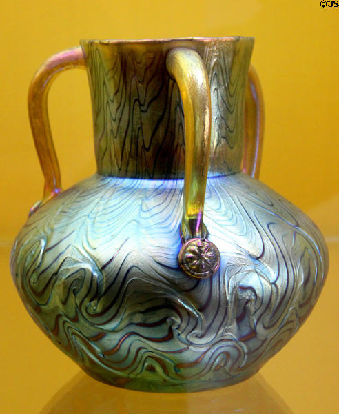 Glass vase (1899) by Johann Lötz Witwe of Czech Republic at Coburg Castle. Coburg, Germany.