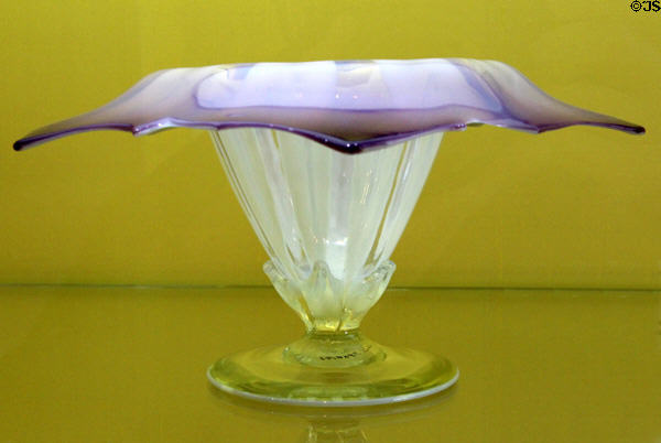 Glass vase (before 1900) by Louis Comfort Tiffany of USA at Coburg Castle. Coburg, Germany.