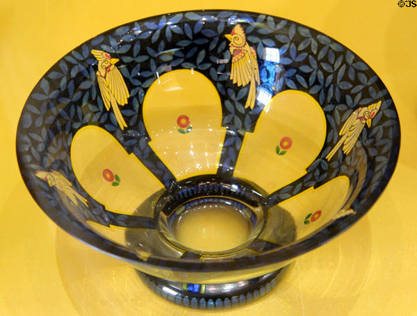 Cut glass bowl (1920-5) by Steinschönau or Haida of Czech Republic at Coburg Castle. Coburg, Germany.