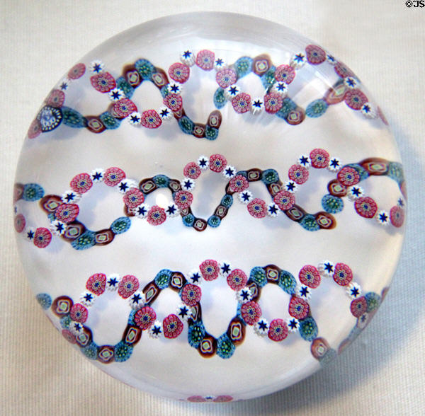 Millefiori rods paperweight (1996) by St Louis of France at Coburg Castle. Coburg, Germany.