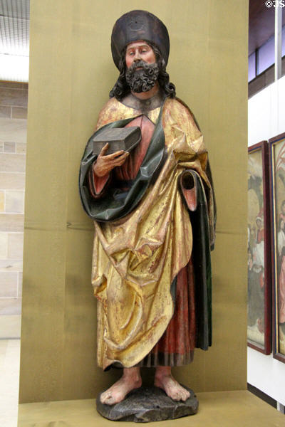 St James the Greater woodcarving (c1510) from Upper Bavaria at Germanisches Nationalmuseum. Nuremberg, Germany.