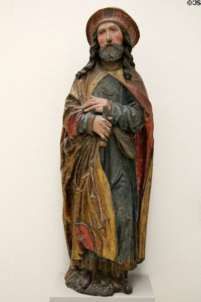 St James the Greater woodcarving (c1510-20) from Lower Franconia at Germanisches Nationalmuseum. Nuremberg, Germany.