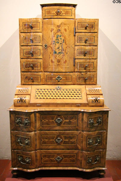 Tabernacle writing cabinet (1730-40) from Franconia at Germanisches Nationalmuseum. Nuremberg, Germany.