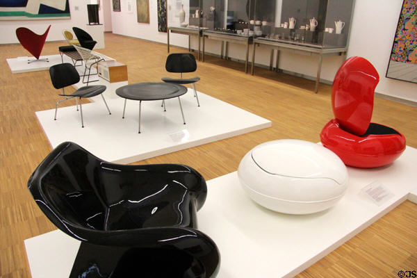 Collection of modern chairs at Germanisches Nationalmuseum. Nuremberg, Germany.