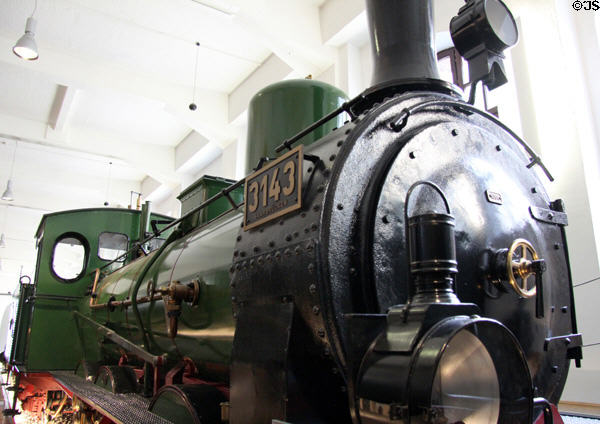 Steam locomotive Preuß. G3 Saarbrücken 3143 (1884) at Nuremberg Transport Museum. Nuremberg, Germany.